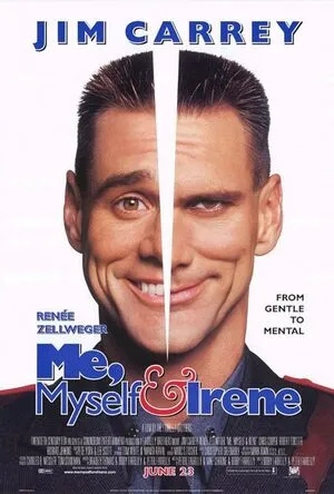 Me, Myself & Irene 2000 Hindi Dual Audio Movie Poster